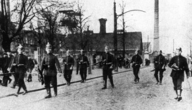 Militär gegen Streikende, Herne 1912