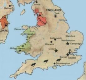 Karte Englands